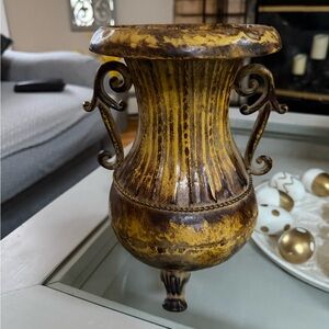Antique-Style Gold and Brown Vase